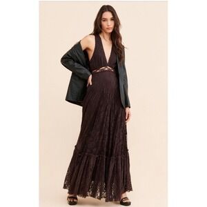 Free People Dress One More Night Lace Ethereal Witchy Maxi Dress 6 And 4